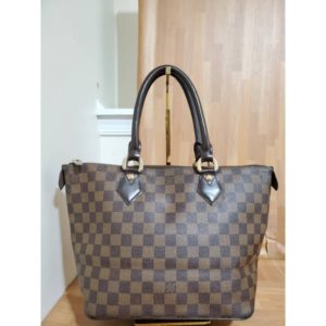 LOUIS VUITTON Damier Ebene Canvas Saleya PM Bag