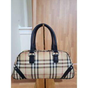 Burberry London Nova Check Small Boston Bag