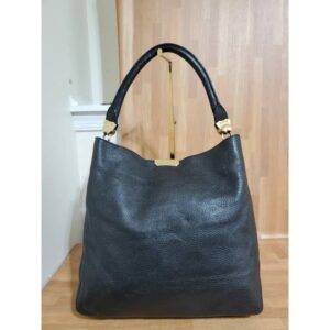 Burberry Black Grain Leather Lindburn Hobo