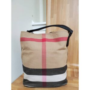 BURBERRY Ashby Mega Check Bucket Bag