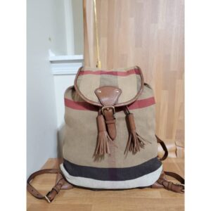 BURBERRY Chiltern Brit Mega Check Backpack Tan
