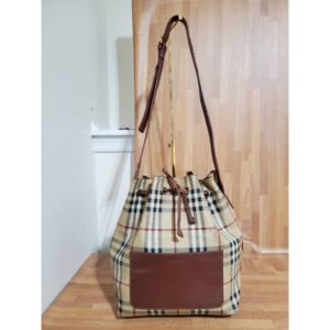 Burberry Vintage Haymarket Check Bucket Bag