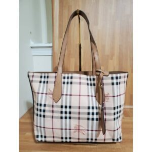 Burberry Reversible Tote Haymarket Print