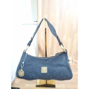 MCM Munchen Logo Vintage W/ Gold Baguette Shoulder Bag