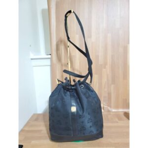 MCM Vintage Visetos Nylon Drawstring Bucket Crossbody /Shoulder Bag
