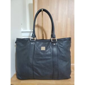 MCM Perforated Black Tote