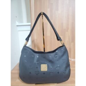 MCM Black Signature Visetos Monogram Shoulder Bag