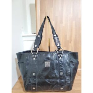 Mcm Patent Leather Large Shoulder Bag Tote