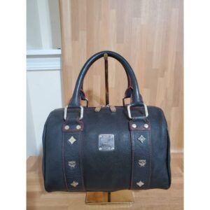 MCM Boston Caviar Leather Bag
