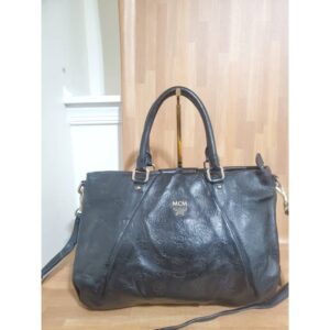 MCM Visetos Monogram Leather Satchel Bag