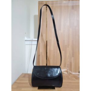 Gucci Vintage Black Leather Crossbody Bag