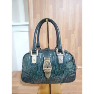 Gucci Green Patent Leather Leather Horsebit Shoulder Bag