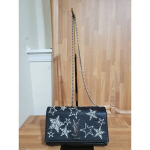 Saint Laurent Kate Monograme Medium Embellished Leather Shoulder Bag