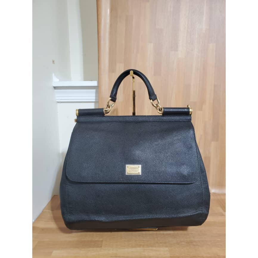 DOLCE & GABBANA Dauphine Large Miss Sicily Satchel Black - Image 2