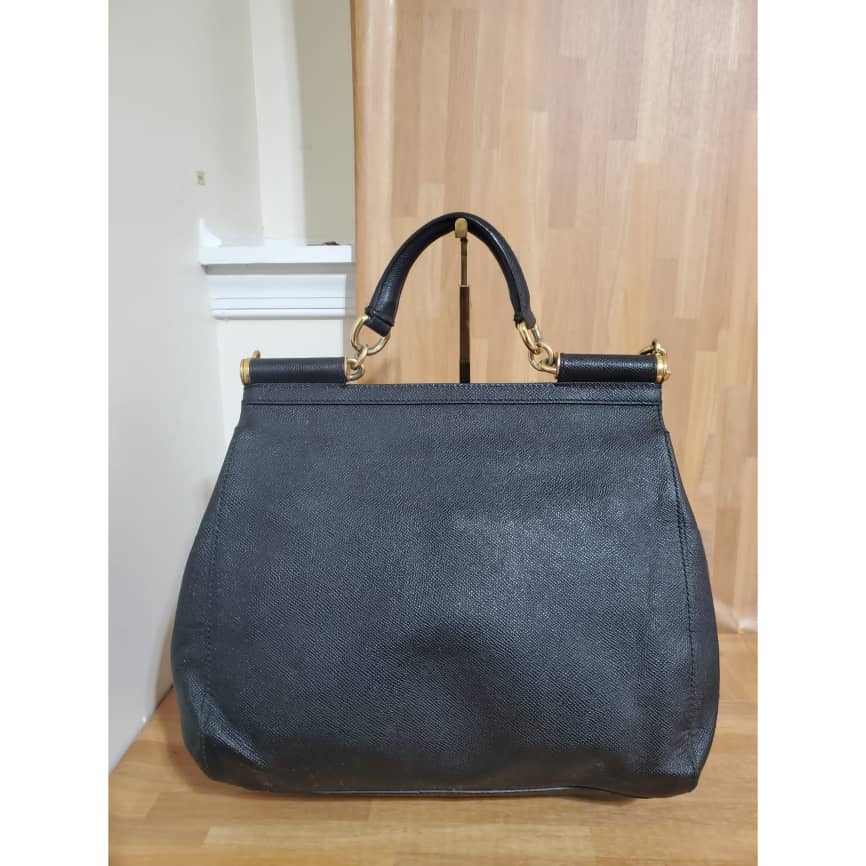 DOLCE & GABBANA Dauphine Large Miss Sicily Satchel Black - Image 3