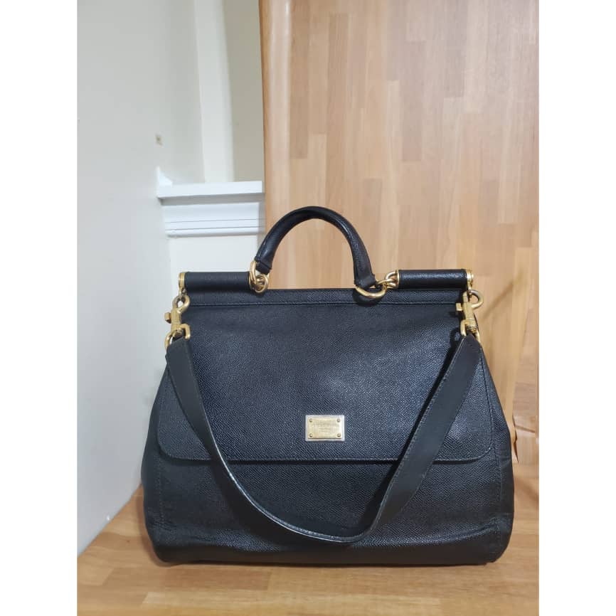 DOLCE & GABBANA Dauphine Large Miss Sicily Satchel Black - Image 6