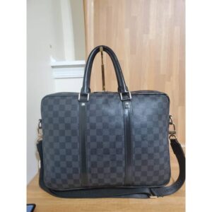 LOUIS Vuitton Porte-Documents Briefcase Damier Graphite Business Bag