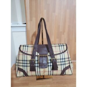 Burberry Cordelia Haymarket Check Satchel Shoulder Bag