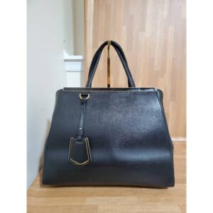 FENDI Vitello Elite Regular 2Jours Tote Black