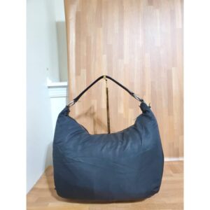PRADA Tessuto Nylon Sport Shoulder Hobo Bag Black