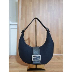 Fendi Vintage Neoprene Half Moon Shoulder Bag