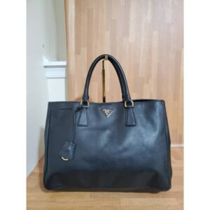Prada Saffiano Lux Leather Galleria Tote Large Black