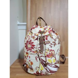 Prada Vintage Single Front Pocket Printed Tessuto Backpack Medium