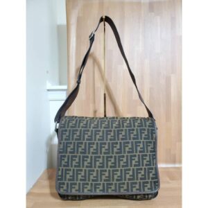 FENDI Zucca Canvas Messenger Bag Tobacco