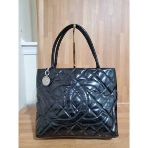 Chanel Caviar Timeless Medallion Tote Patent Leather