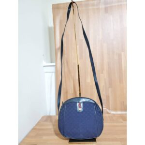 Gucci Vintage GG Navy Blue Crossbody Bag