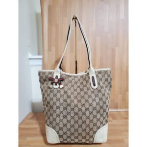 GUCCI Monogram Medium Princy Tote Off White