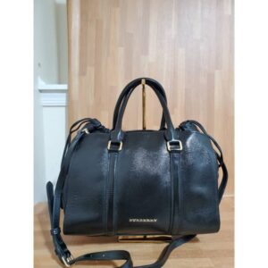 Burberry Dinton Convertible Satchel Patent Medium