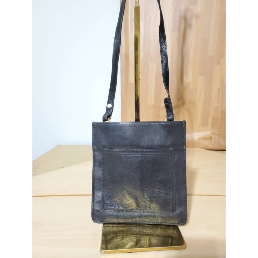 MIU MIU Diagonal Flat Crossbody/Shoulder Bag Materasse Black - Image 6