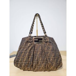 Fendi Tobacco/Brown Zucca Canvas Large Mia Tote