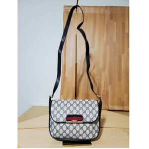GUCCI Supreme Sherryline Monogram Crossbody Web Bag