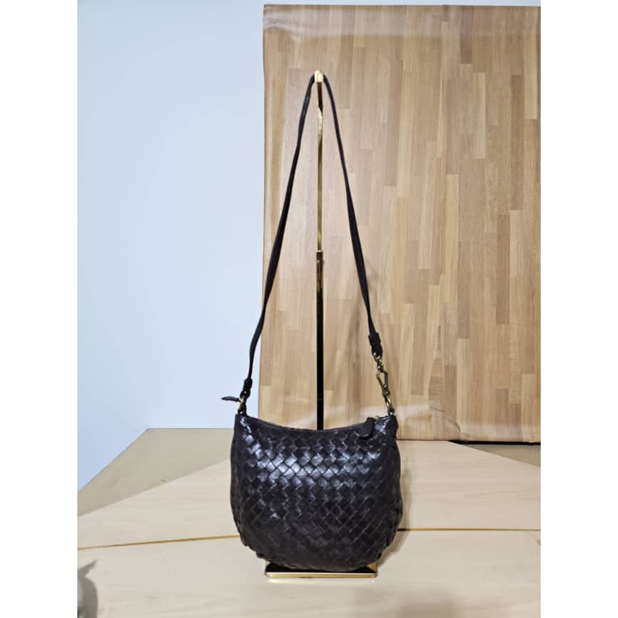 Bottega Veneta Woven Crossbody Shoulder Bag Intrecciato Lambskin Leather Brown - Image 2