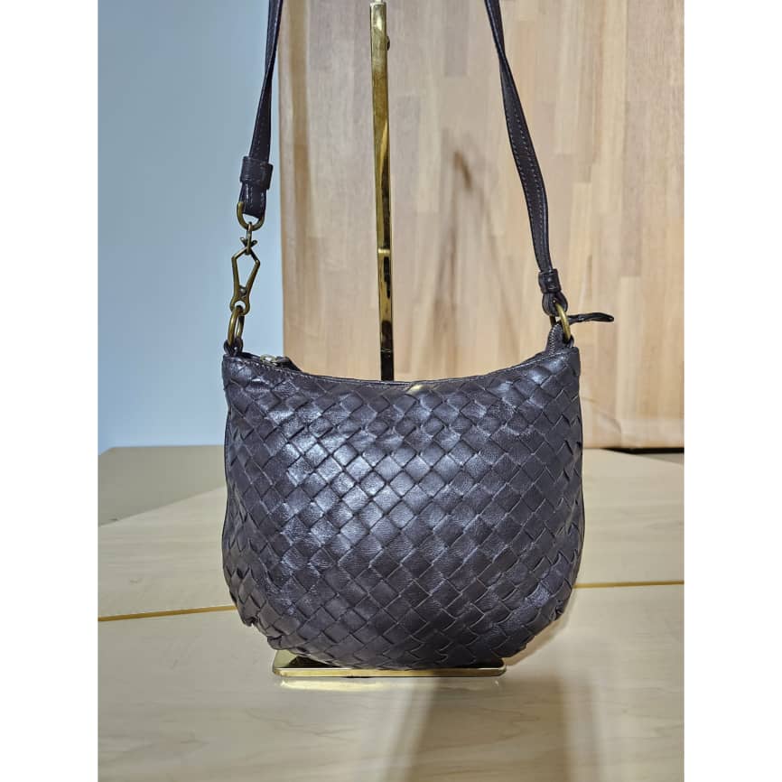 Bottega Veneta Woven Crossbody Shoulder Bag Intrecciato Lambskin Leather Brown - Image 7