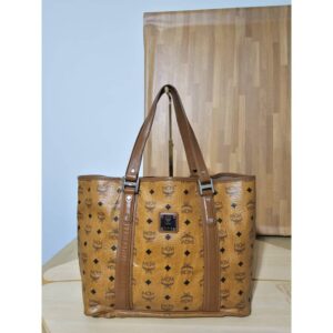 MCM Visesto Leather trimmed Tote Bag
