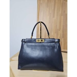 Fendi Peekaboo Normal Bag Deep Navy Blue