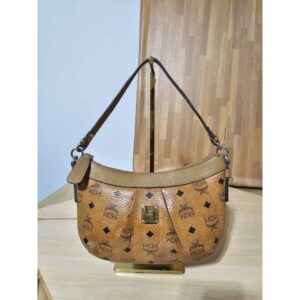MCM VISESTO POCHETTE SHOULDER BAG COGNAC