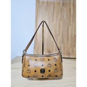 MCM VISETOS POCHETTE SHOULDER BAG COGNAC
