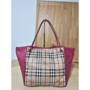 Burberry Haymarket Check Coated Small Knots Canterbury Tote Bag
