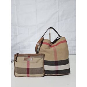 Burberry Ashby House Checked Hobo Bag & Pochette