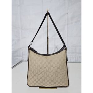 Gucci Brown GG Canvas Shoulder Bag Beige