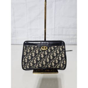 Christian Dior Vintage Navy Blue Monogram Clutch