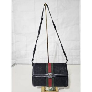 GUCCI Ophidia GG Vintage Sherryline Crossbody bag Black
