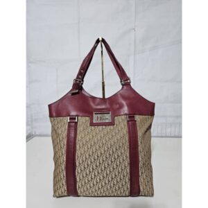 CHRISTIAN DIOR Street Chic Trotter Monogram Canvas Tote Bag
