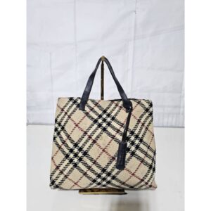 Burberry Nova Check Wool Tote Bag