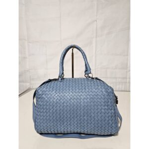 BOTTEGA VENETA Nappa Intrecciato Boston Blue