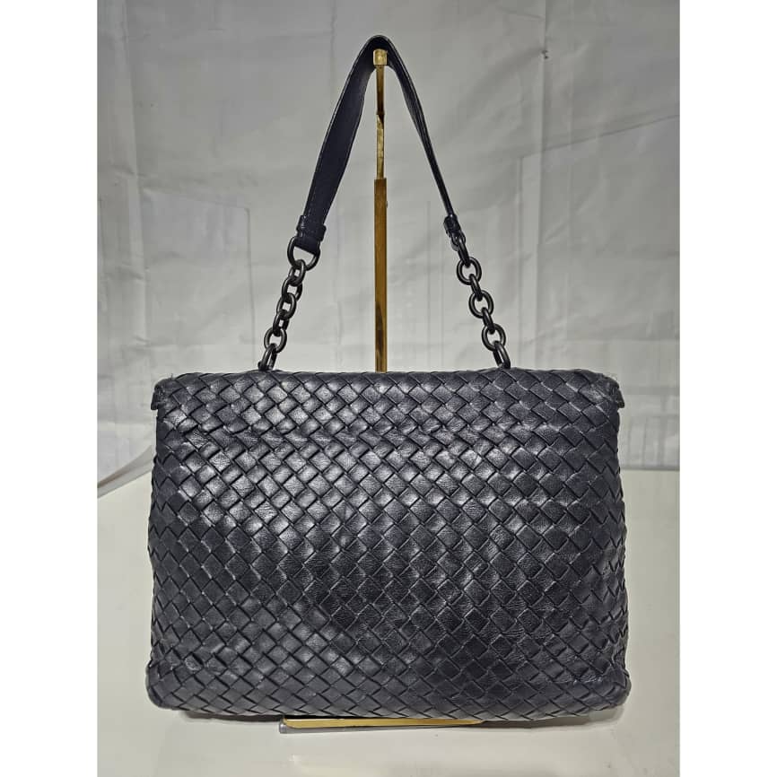 Bottega Veneta Black WOVEN CALFSKIN LEATHER OLIMPIA - Image 3